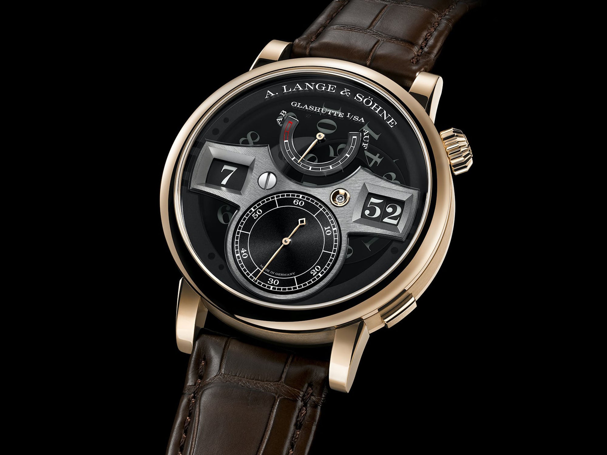 A. Lange & Sohne Zeitwerk Honeygold Lumen