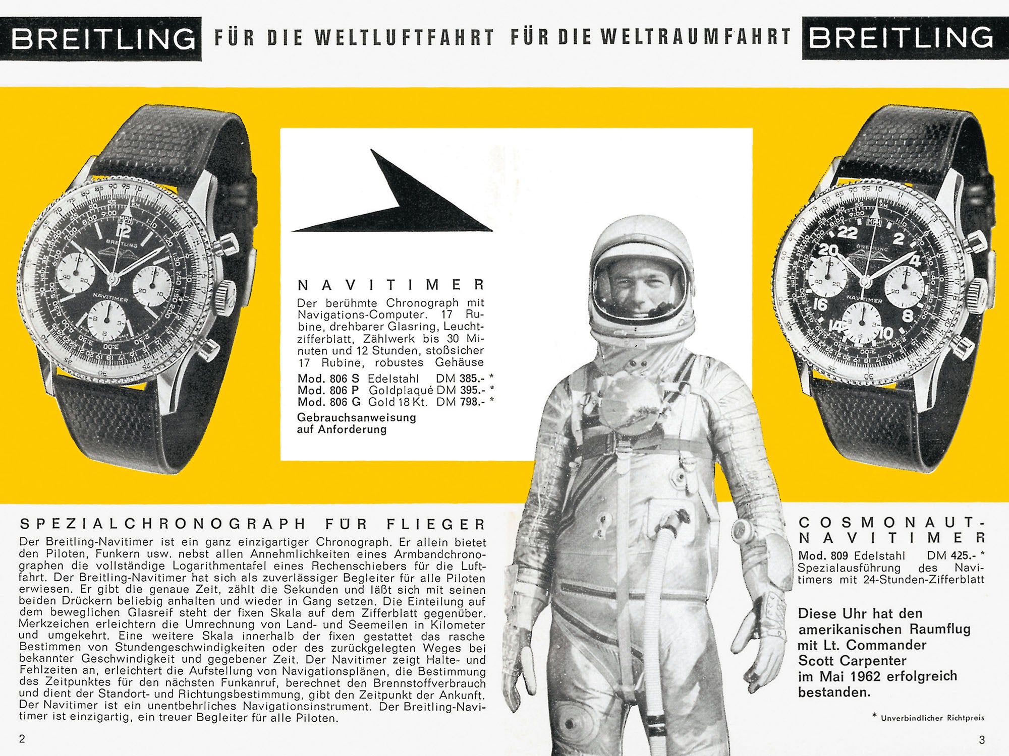 Breitling Navitimer Cosmonaute ad