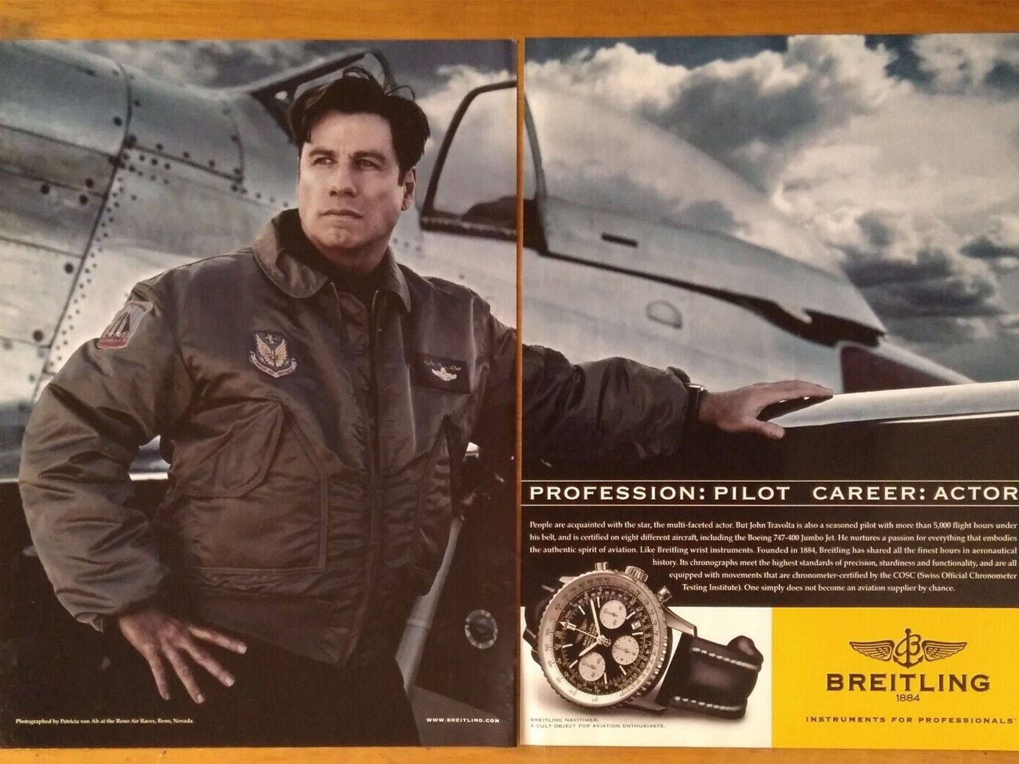 Breitling Navitimer John Travolta ad