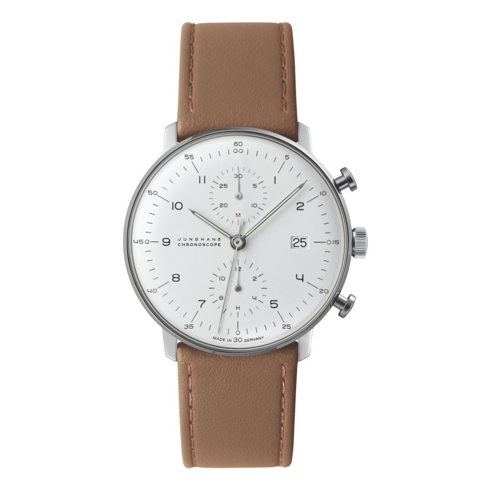 Max Bill Chronoscope Sapphire Crystal - Brown Strap