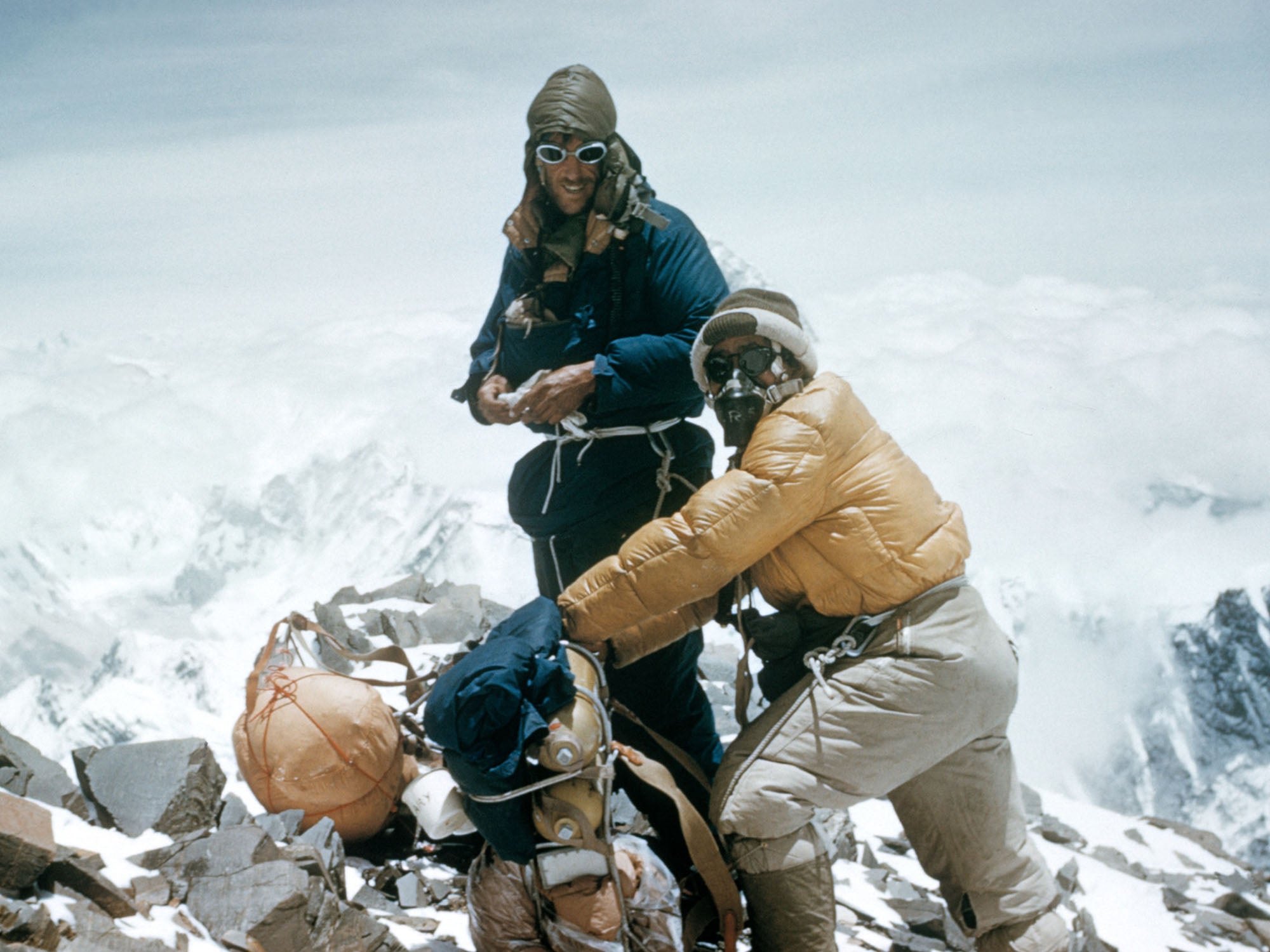 Edmund Hillary Tenzing Norgat on Everest