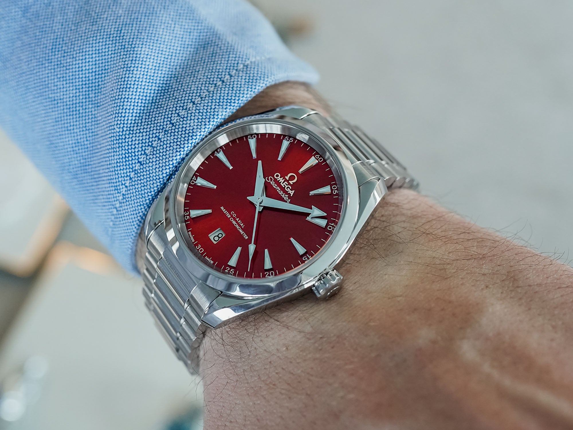 Omega Seamaster Aqua Terra - red dial