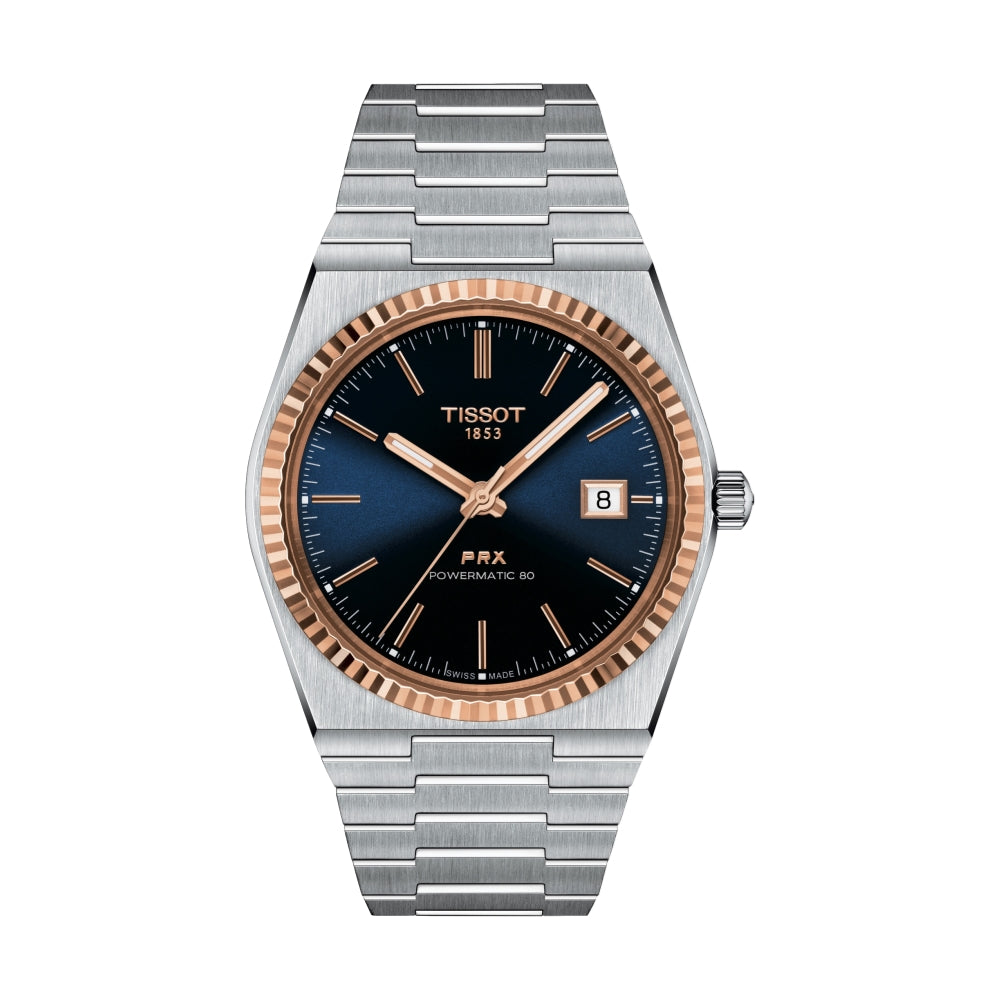 PRX Powermatic 80 Steel & 18K Gold Blue Dial