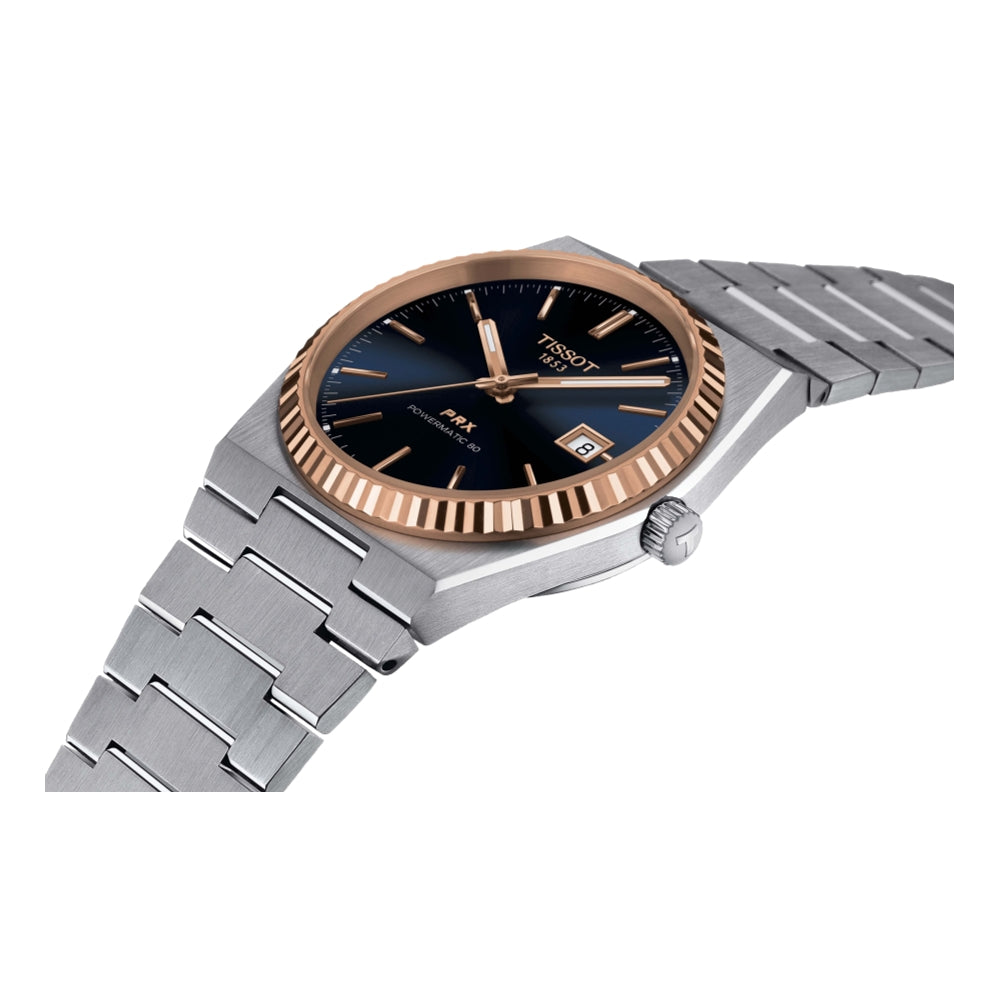 PRX Powermatic 80 Steel & 18K Gold Blue Dial